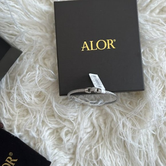 Alor 18k & Stainless Steel White Topaz Bracelet - NWT!! - Picture 4 of 4